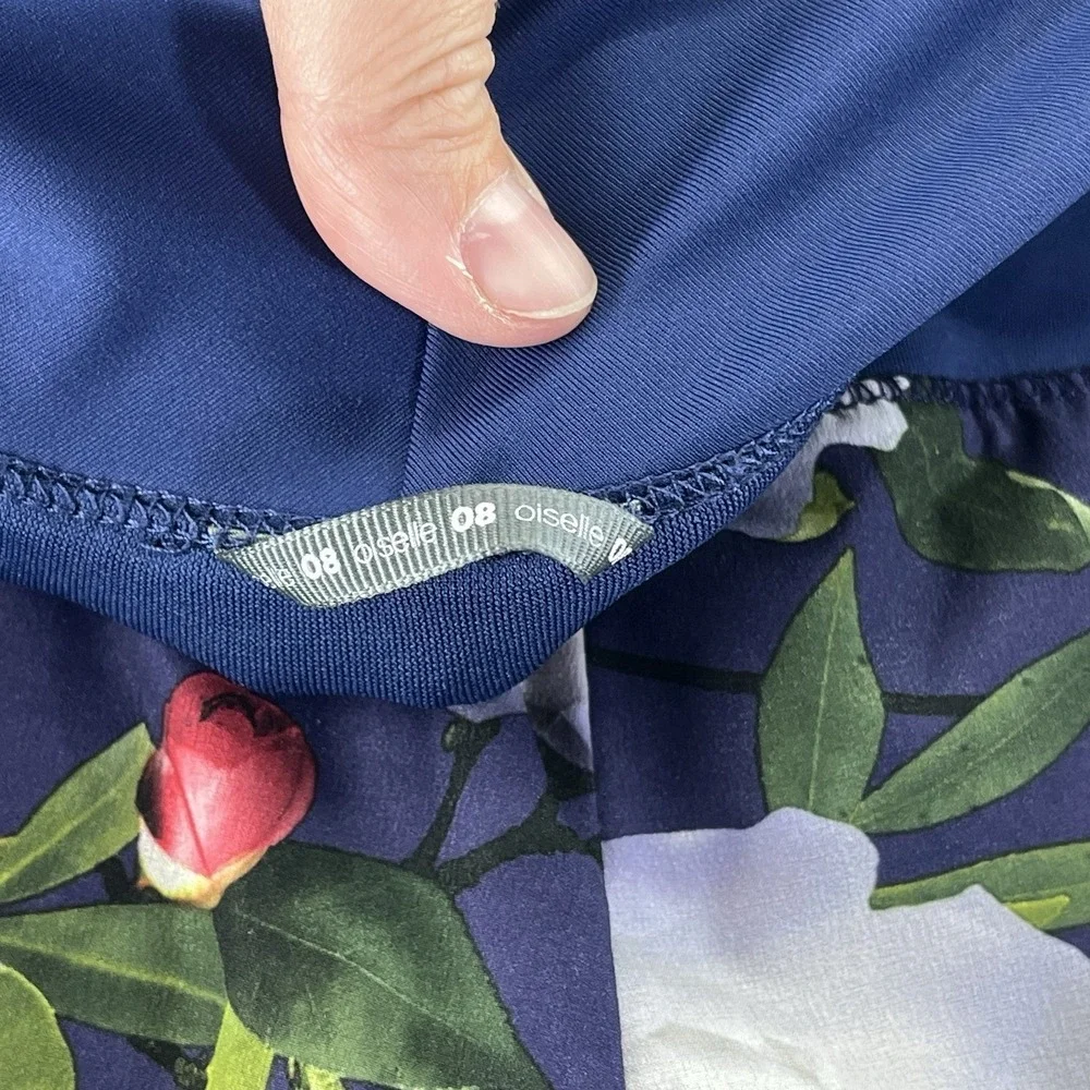 Oiselle Roga Shorts Women's Size 8 Blue Peony Casual Active Gym Workout Lined - Picture 8 of 10